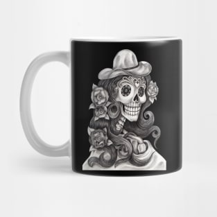 Female skeleton fashion model. Mug